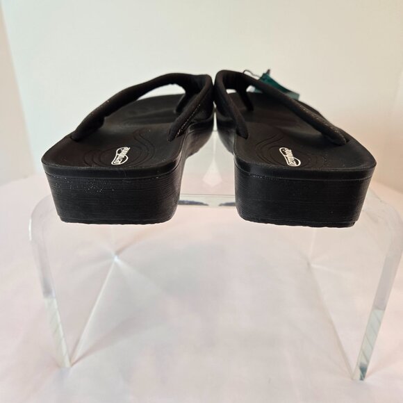 AEROTHOTIC  Slip On Recovery Footwear Plantar Fasciitis Flip Flops Sz: 39 Black - Picture 7 of 12